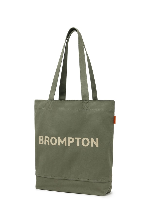 BROMPTON LONDON - 에코/캔버스백 - COLOR BLOCK LOGO ECOBAG - KHAKI (P255ATO402)