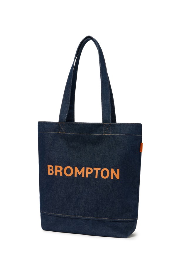 BROMPTON LONDON - 에코/캔버스백 - COLOR BLOCK LOGO ECOBAG - INDIGO (P255ATO402)