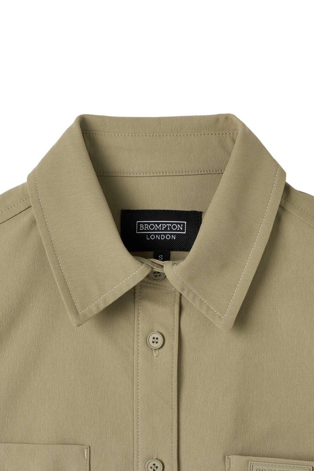 BROMPTON LONDON - 셔츠 - W DENIM-LIKE HALF SLEEVE SHIRT - BEIGE (P252WSH180)