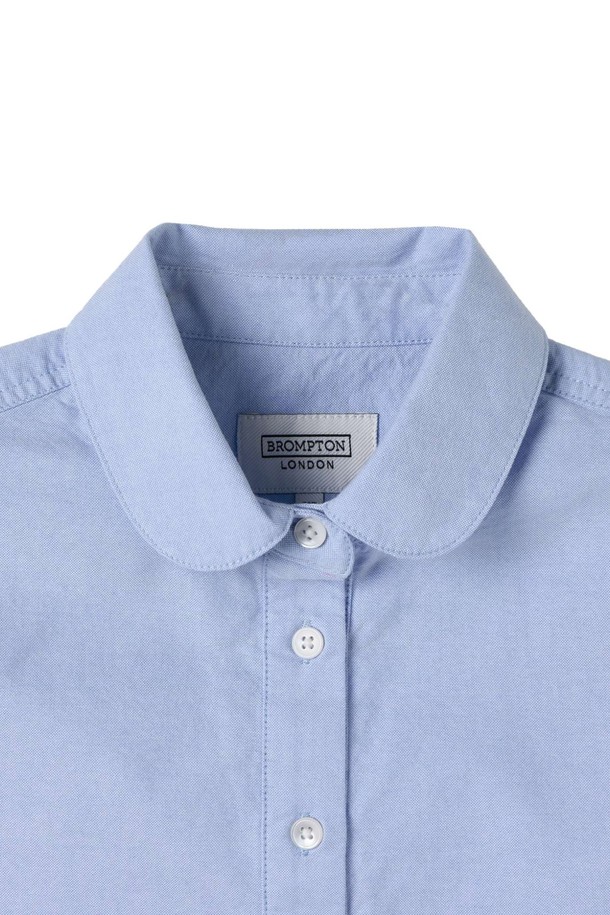 BROMPTON LONDON - 셔츠 - W OXFORD HALF SLEEVE COLLAR SHIRT - BLUE (P252WSH434)