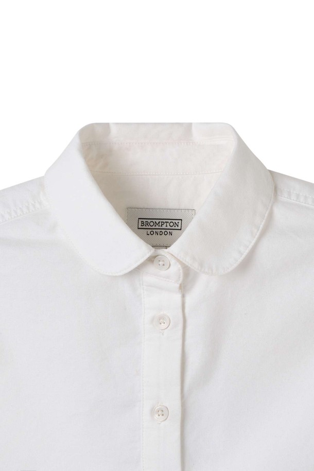 BROMPTON LONDON - 셔츠 - W OXFORD HALF SLEEVE COLLAR SHIRT - WHITE (P252WSH434)