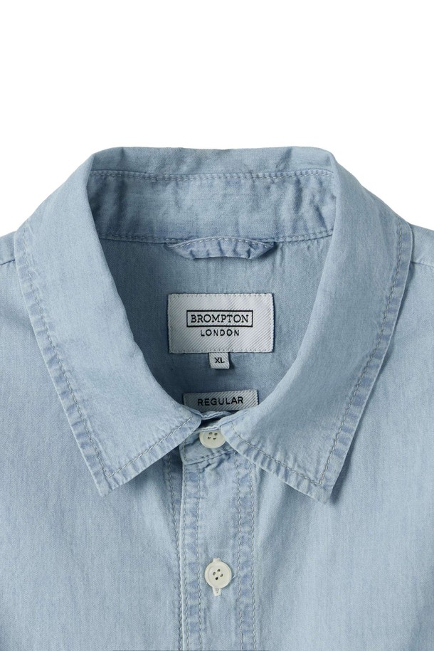 BROMPTON LONDON - 반팔셔츠 - SUMMER DENIM SHIRT - BLUE (P252MSH431)