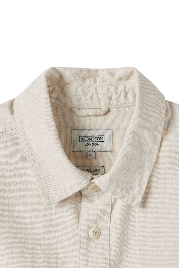 BROMPTON LONDON - 반팔셔츠 - SUMMER DENIM HALF SLEEVE SHIRT - CREAM (P252MSH432)