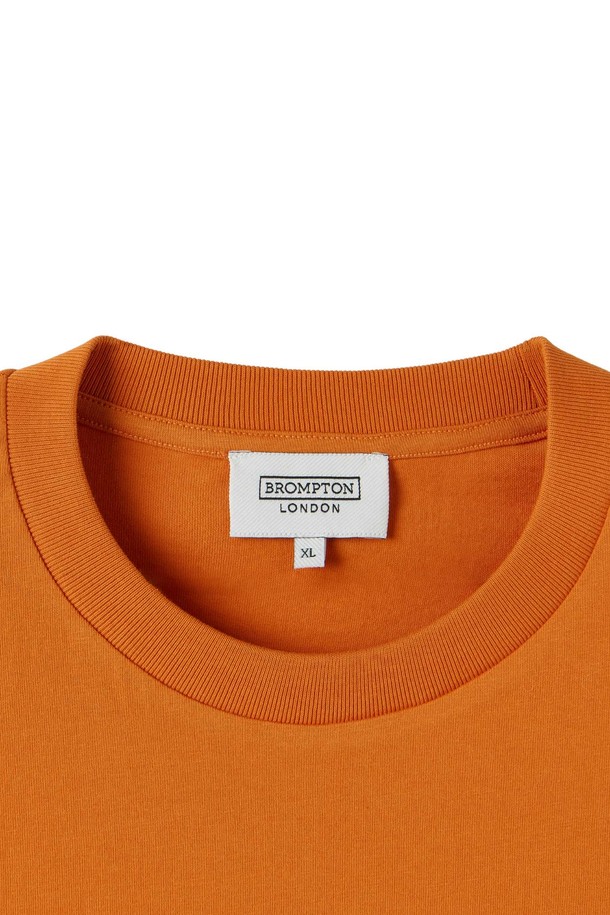 BROMPTON LONDON - 반팔티셔츠 - BROMPTON LOGO SHORT SLEEVE - ORANGE (P252UTS450)