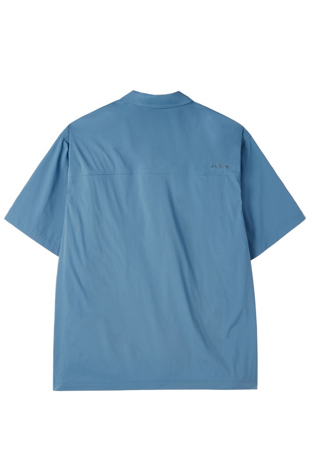 BROMPTON LONDON - 반팔티셔츠 - COOLWAVE HALF ZIP T-SHIRT - BLUE (P252MPL187)