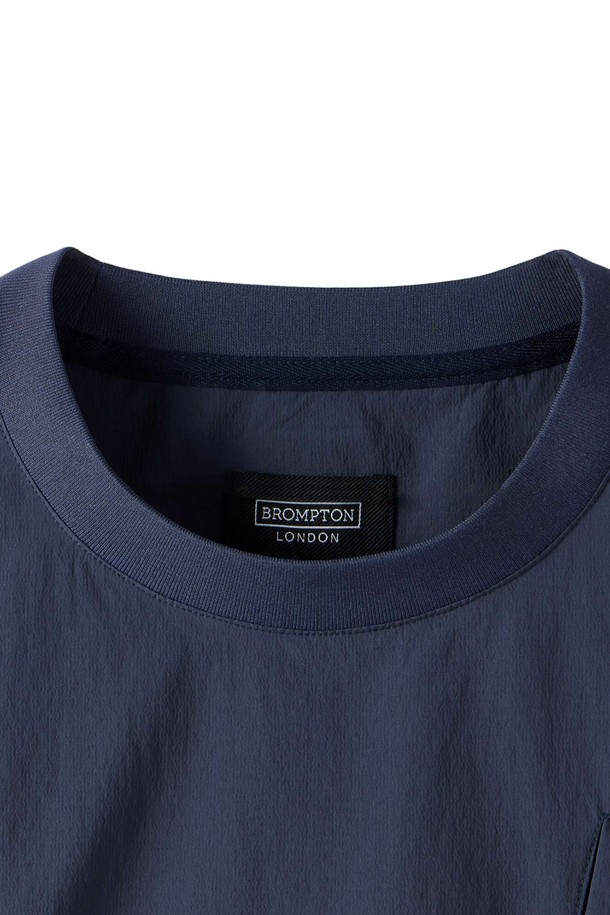 BROMPTON LONDON - 반팔티셔츠 - LIGHTWEIGHT NYLON HALF SLEEVE T-SHIRT - NAVY (P252UTS184)