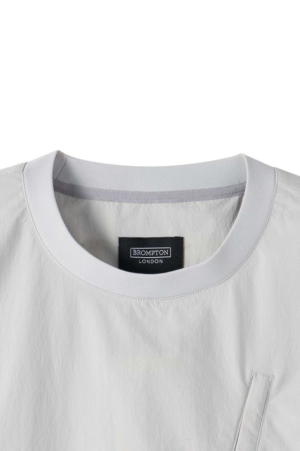 BROMPTON LONDON - 반팔티셔츠 - LIGHTWEIGHT NYLON HALF SLEEVE T-SHIRT - L/GREY (P252UTS184)