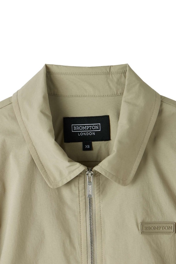 BROMPTON LONDON - 반소매 티셔츠 - W COOLWAVE HALF ZIP T-SHIRT - BEIGE (P252WPL186)
