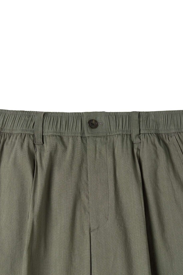 BROMPTON LONDON - 캐주얼팬츠 - LINEN ONE TUCK TROUSERS - KHAKI (P252MPT431)