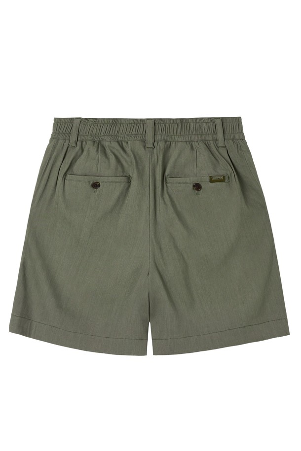 BROMPTON LONDON - 쇼트팬츠 - W LINEN SHORT - KHAKI (P252WHP430)