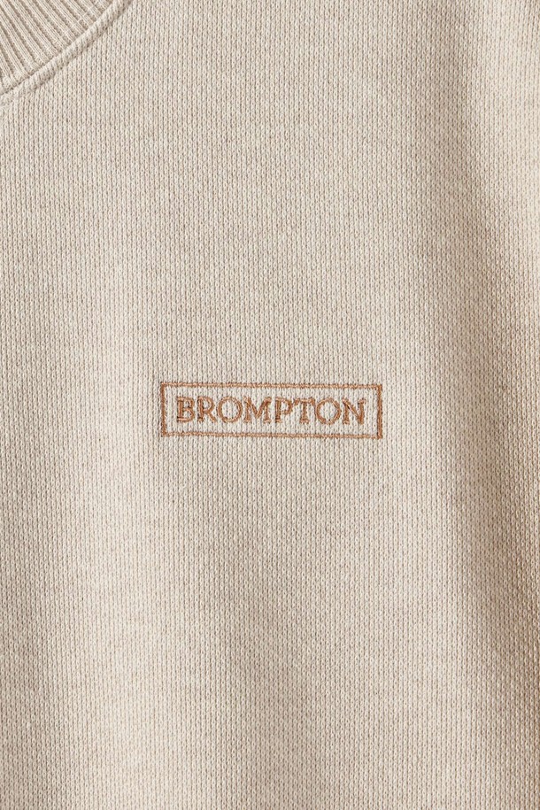 BROMPTON LONDON - 스웨트셔츠 - DIAGONAL JACQUARD SWEATSHIRT - OATMEAL (P251USW460)