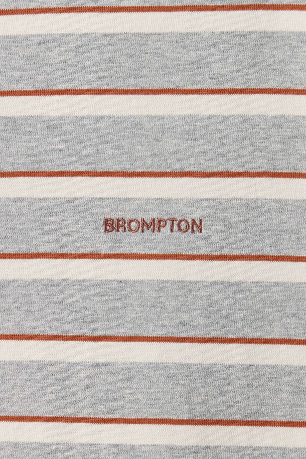 BROMPTON LONDON - 반팔티셔츠 - STRIPED HALF SLEEVED T-SHIRT - M/GREY (P252UTS437)