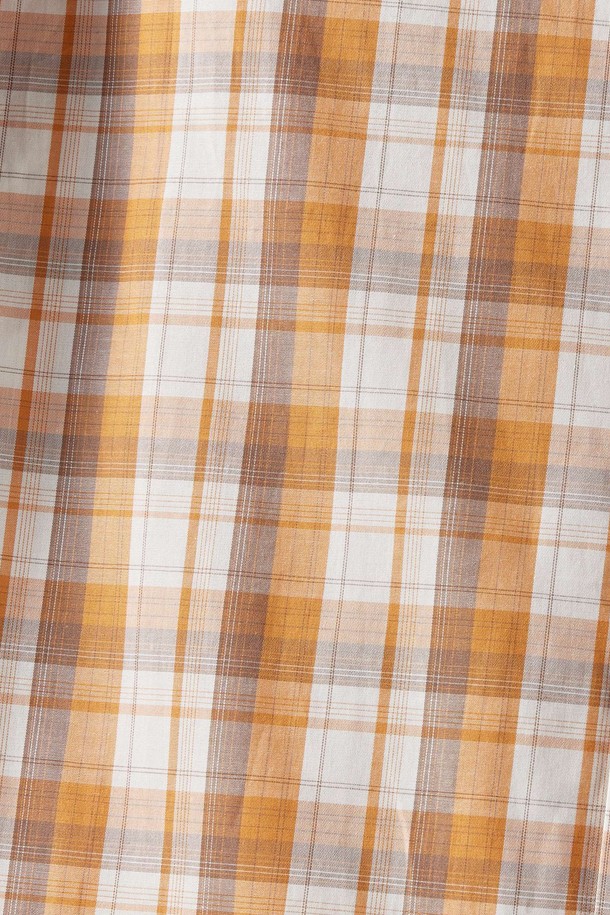 BROMPTON LONDON - 긴팔셔츠 - 1975 LONG SLEEVE CHEQUERED SHIRT - ORANGE (P251MSH403)