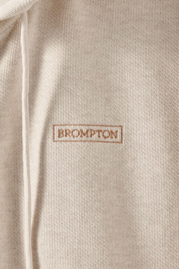 BROMPTON LONDON - 후디 - DIAGONAL JACQUARD HOOD FULL ZIP - OATMEAL (P251UFT460)