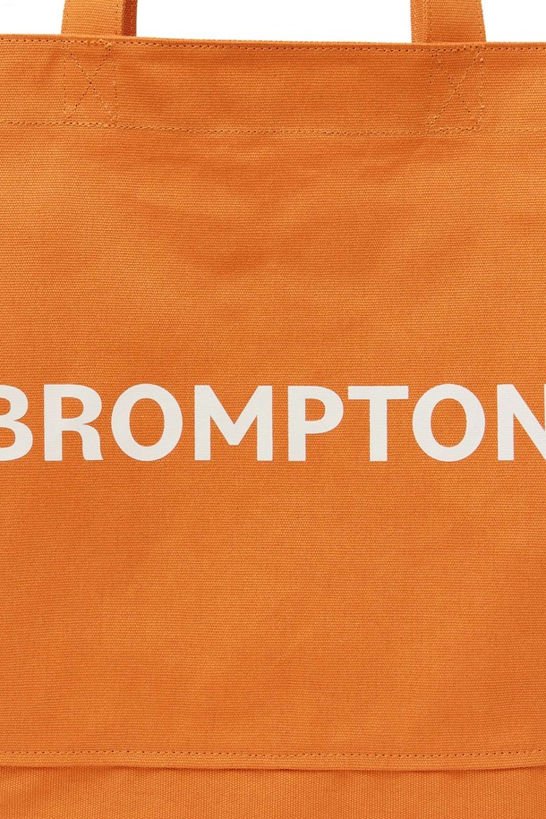 BROMPTON LONDON - 에코/캔버스백 - COLOR BLOCK LOGO ECOBAG - ORANGE (P255ATO402)