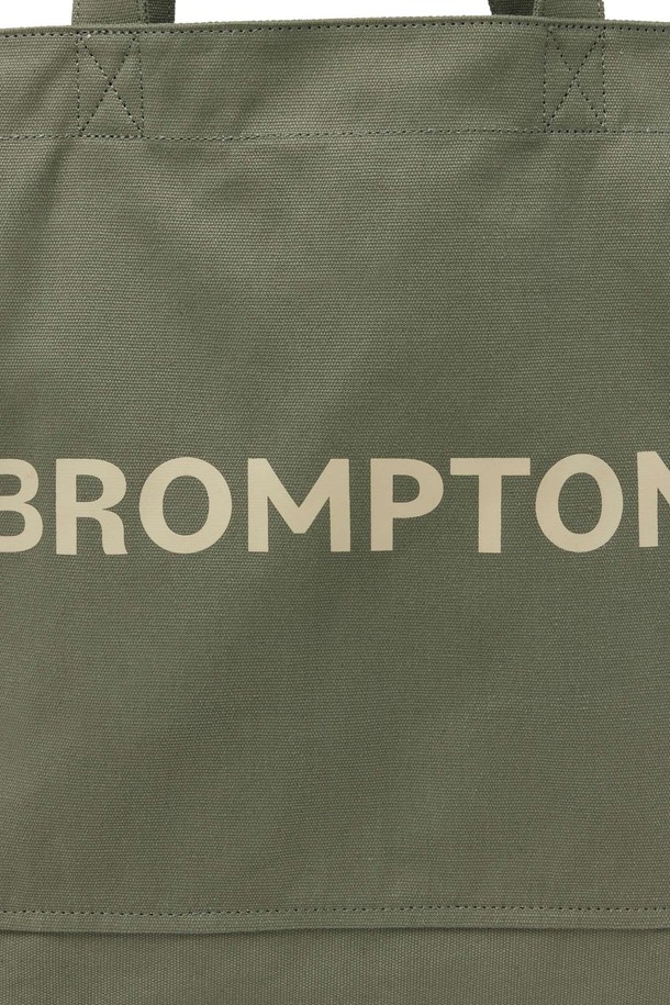 BROMPTON LONDON - 에코/캔버스백 - COLOR BLOCK LOGO ECOBAG - KHAKI (P255ATO402)