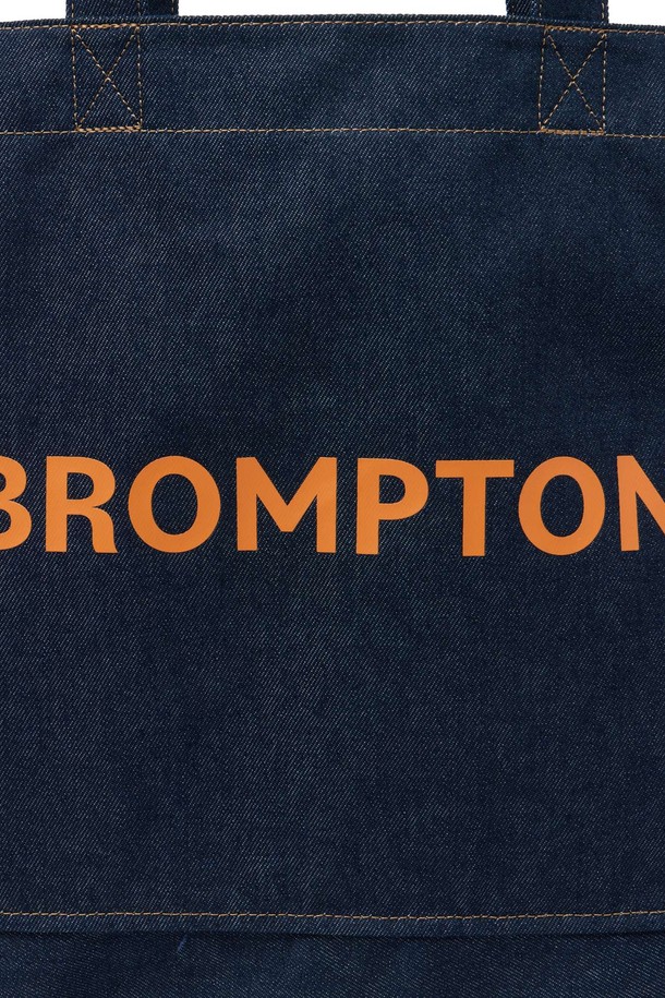 BROMPTON LONDON - 에코/캔버스백 - COLOR BLOCK LOGO ECOBAG - INDIGO (P255ATO402)