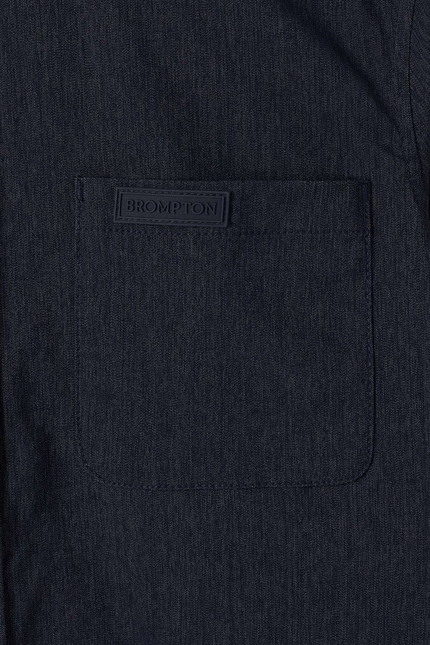 BROMPTON LONDON - 셔츠 - W DENIM-LIKE HALF SLEEVE SHIRT - NAVY (P252WSH180)