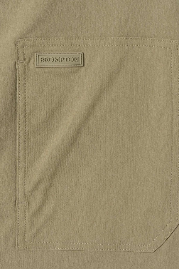 BROMPTON LONDON - 반팔셔츠 - DENIM-LIKE HALF SLEEVE SHIRT - BEIGE (P252MSH180)