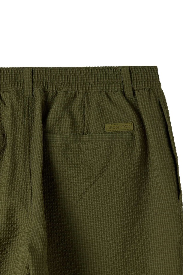 BROMPTON LONDON - 캐주얼팬츠 - SEERSUCKER SET TROUSERS - KHAKI (P252MPT485)