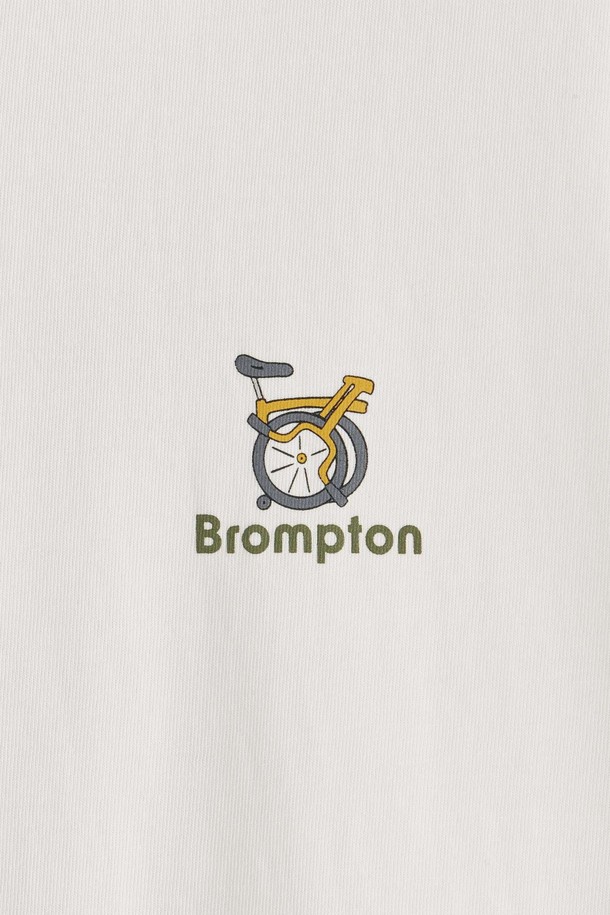 BROMPTON LONDON - 반팔티셔츠 - FOLDING BICYCLE GRAPHIC T-SHIRT - WHITE (P252UTS435)