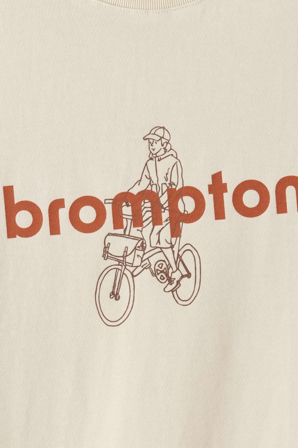 BROMPTON LONDON - 반팔티셔츠 - BROMPTON RIDER GRAPHIC T-SHIRT - L/BEIGE (P252UTS436)