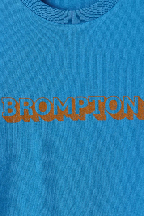 BROMPTON LONDON - 반팔티셔츠 - BROMPTON LOGO SHORT SLEEVE - BLUE (P252UTS450)