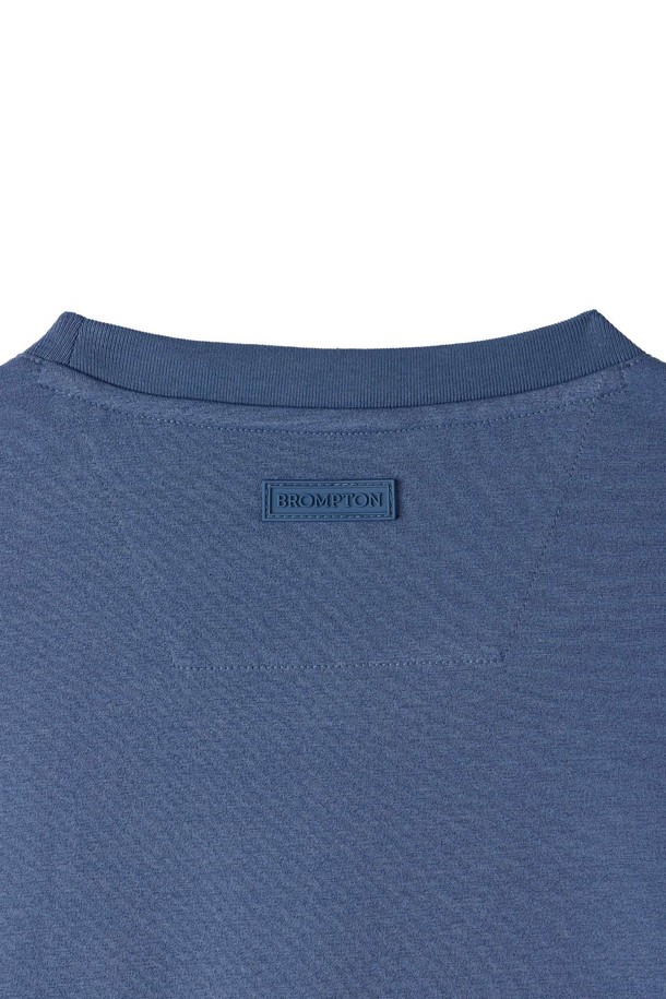 BROMPTON LONDON - 반팔티셔츠 - WOVEN COLOUR-BLOCKED ECOMADE T-SHIRT - BLUE (P252MTS133)