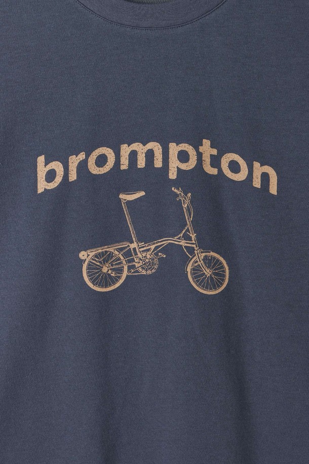 BROMPTON LONDON - 반팔티셔츠 - 1975 BICYCLE GRAPHIC T-SHIRT - PURPLE GREY (P252UTS438)