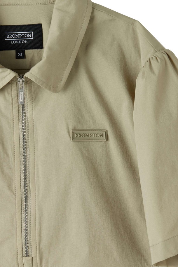 BROMPTON LONDON - 반소매 티셔츠 - W COOLWAVE HALF ZIP T-SHIRT - BEIGE (P252WPL186)