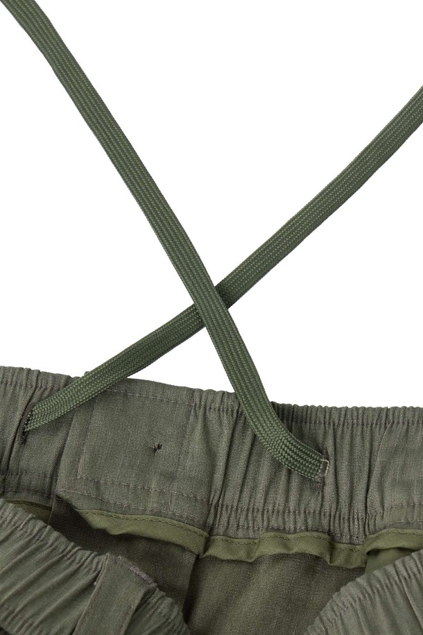 BROMPTON LONDON - 캐주얼팬츠 - LINEN ONE TUCK TROUSERS - KHAKI (P252MPT431)