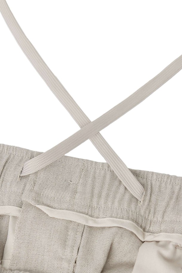 BROMPTON LONDON - 캐주얼팬츠 - LINEN ONE TUCK TROUSERS - OATMEAL (P252MPT431)