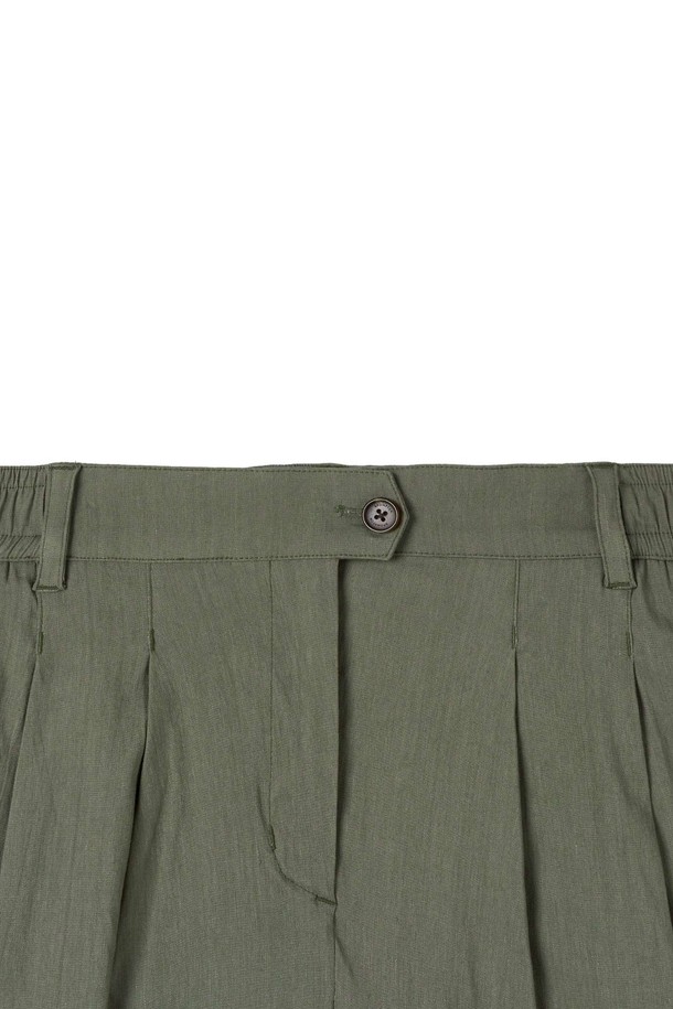 BROMPTON LONDON - 쇼트팬츠 - W LINEN SHORT - KHAKI (P252WHP430)