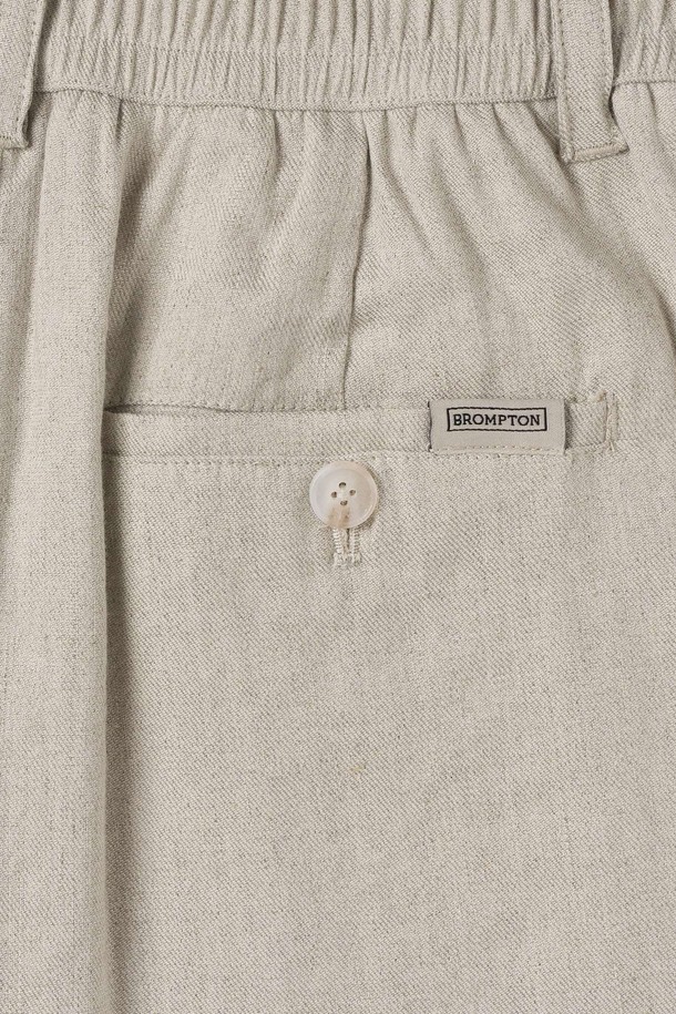 BROMPTON LONDON - 쇼트팬츠 - W LINEN SHORT - OATMEAL (P252WHP430)