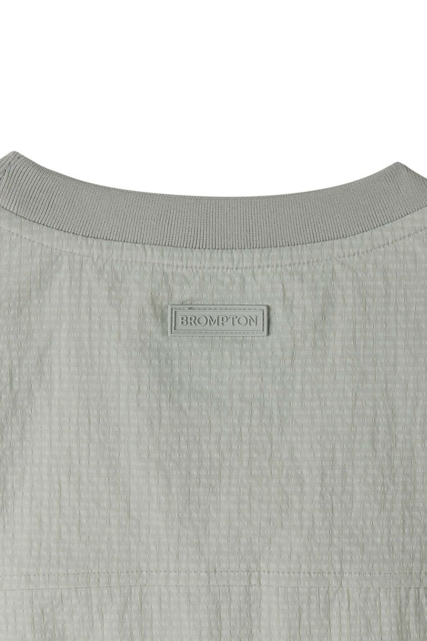 BROMPTON LONDON - 반팔티셔츠 - POLYESTER SEERSUCKER HALF SLEEVE T-SHIRT - L/GREY (P252MTS185)