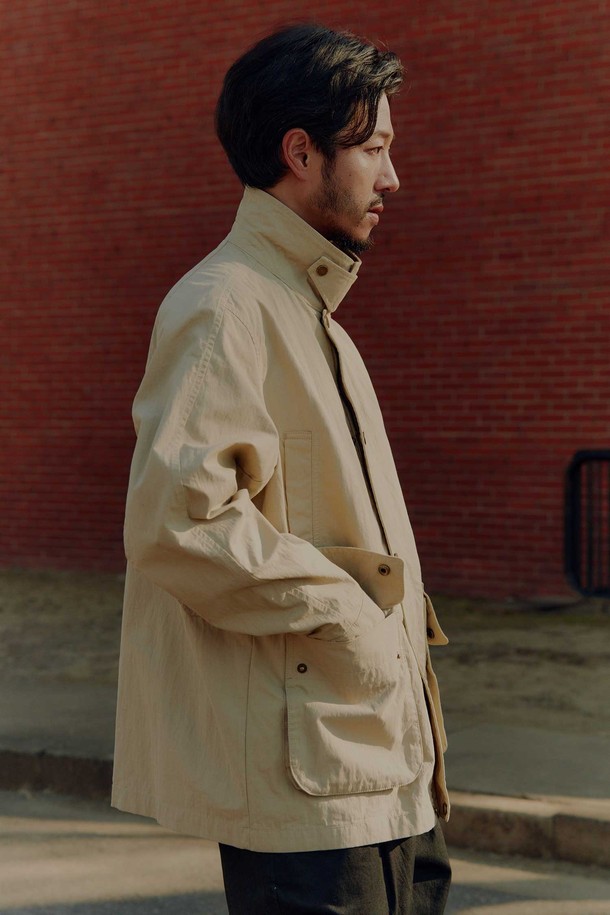 BROMPTON LONDON - 수트/블레이저자켓 - GREENFORD COLLAR COLOR BLOCK FIELD JACKET - L/BEIGE (P251UJK401)