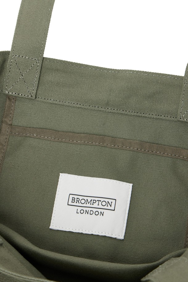 BROMPTON LONDON - 에코/캔버스백 - COLOR BLOCK LOGO ECOBAG - KHAKI (P255ATO402)