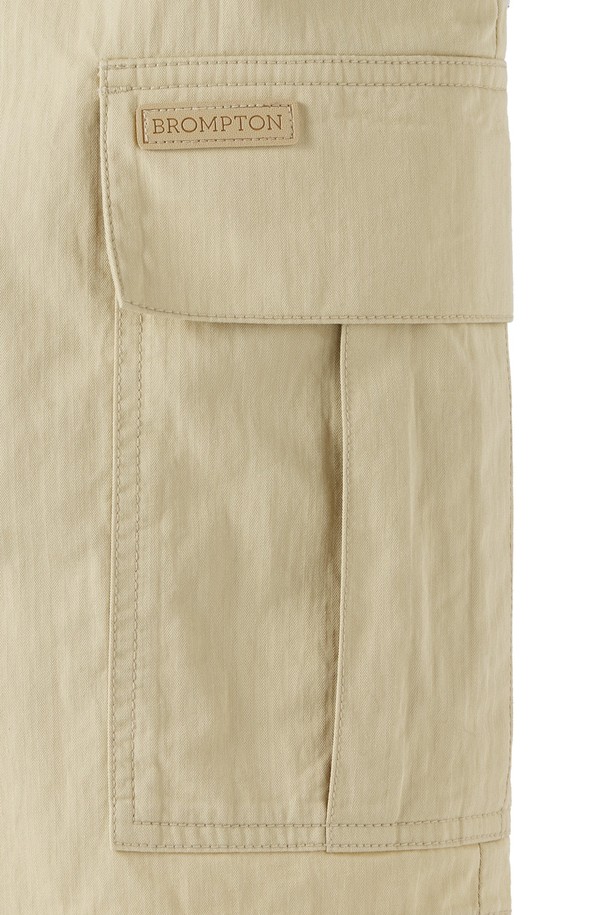 BROMPTON LONDON - 하프팬츠 - BRITISH CAMPER CARGO TROUSERS - BEIGE (P252UHP480)