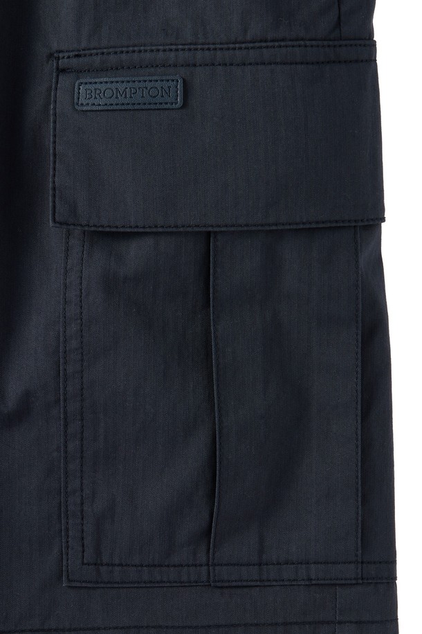 BROMPTON LONDON - 하프팬츠 - BRITISH CAMPER CARGO TROUSERS - NAVY (P252UHP480)