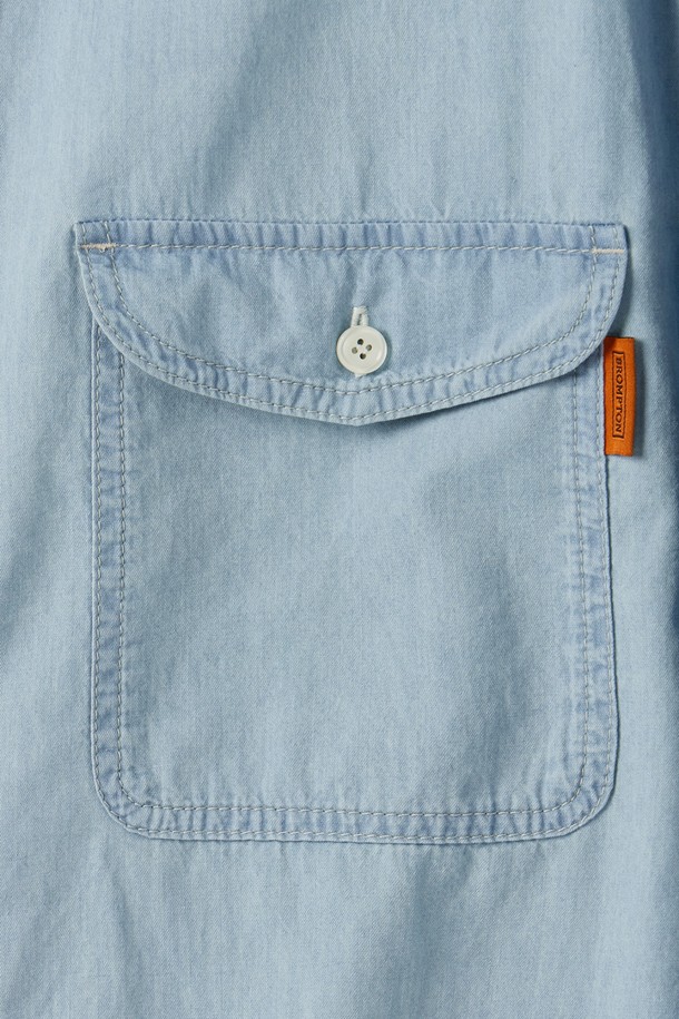 BROMPTON LONDON - 반팔셔츠 - SUMMER DENIM SHIRT - BLUE (P252MSH431)