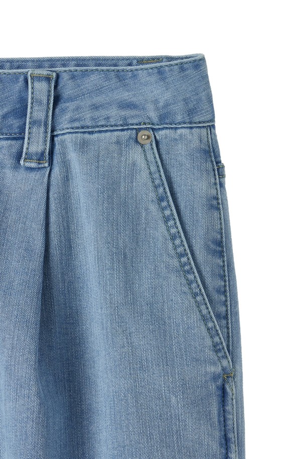 BROMPTON LONDON - 데님 - SUMMER WASHED DENIM TROUSERS - BLUE (P252MDP430)