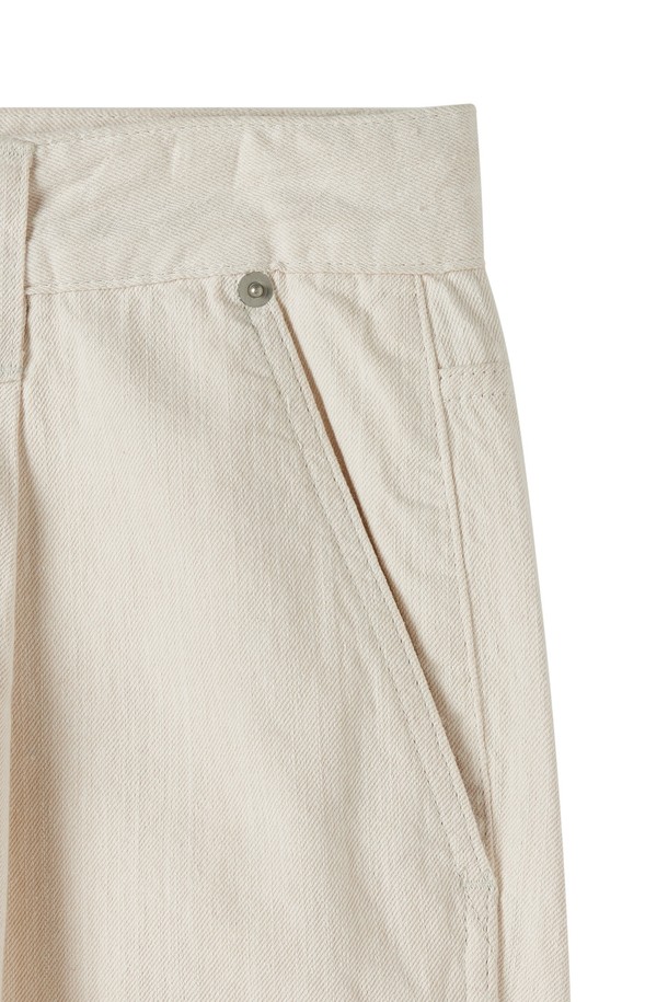 BROMPTON LONDON - 데님 - SUMMER WASHED DENIM TROUSERS - CREAM (P252MDP430)