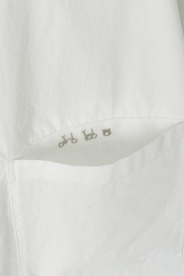 BROMPTON LONDON - 반팔셔츠 - BIOWASHED HALF SLEEVE SHIRT - WHITE (P252MSH433)