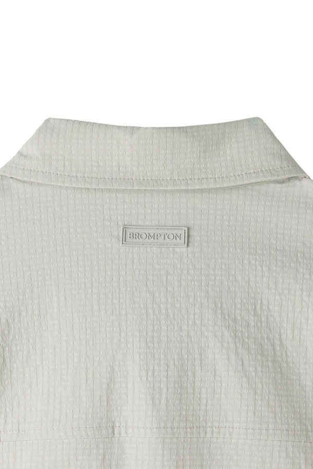 BROMPTON LONDON - 셔츠형자켓 - POLYESTER SEERSUCKER HALF SLEEVE SHACKET - L/GREY (P252MJK185)