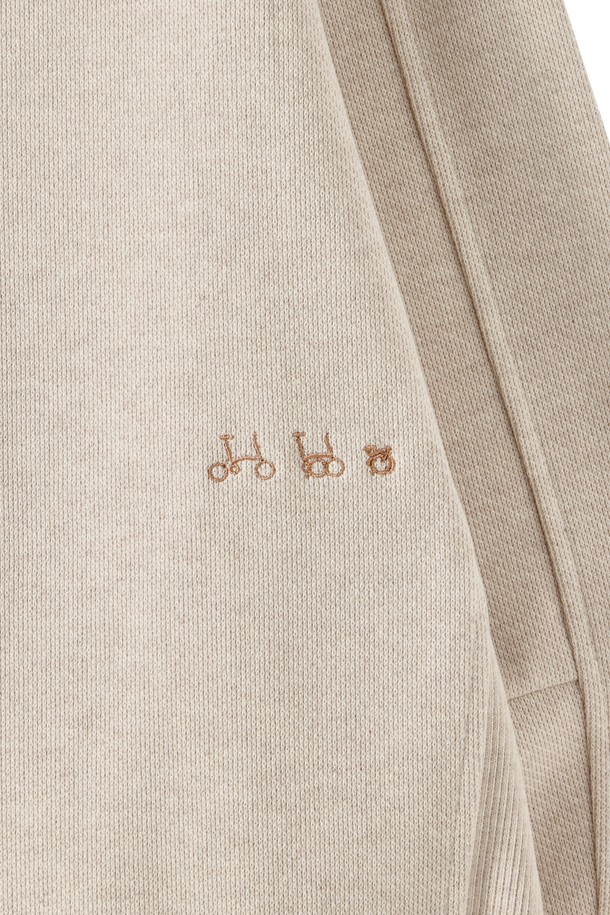 BROMPTON LONDON - 스웨트셔츠 - DIAGONAL JACQUARD SWEATSHIRT - OATMEAL (P251USW460)