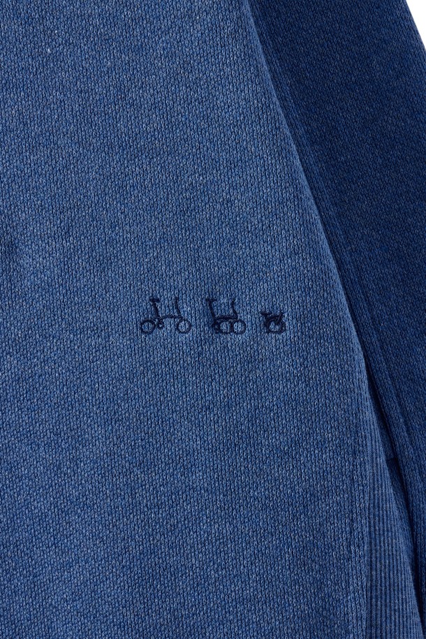 BROMPTON LONDON - 스웨트셔츠 - DIAGONAL JACQUARD SWEATSHIRT - BLUE (P251USW460)