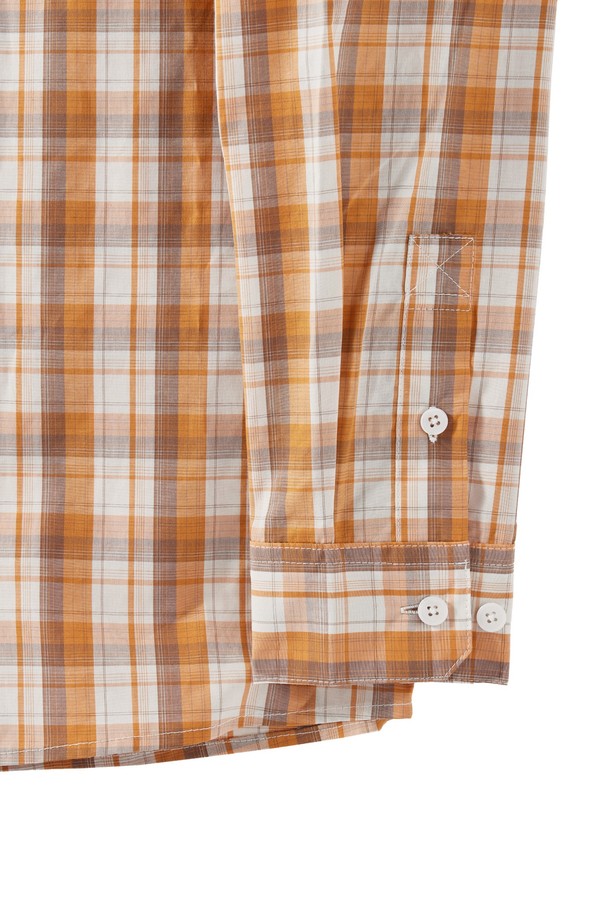 BROMPTON LONDON - 긴팔셔츠 - 1975 LONG SLEEVE CHEQUERED SHIRT - ORANGE (P251MSH403)