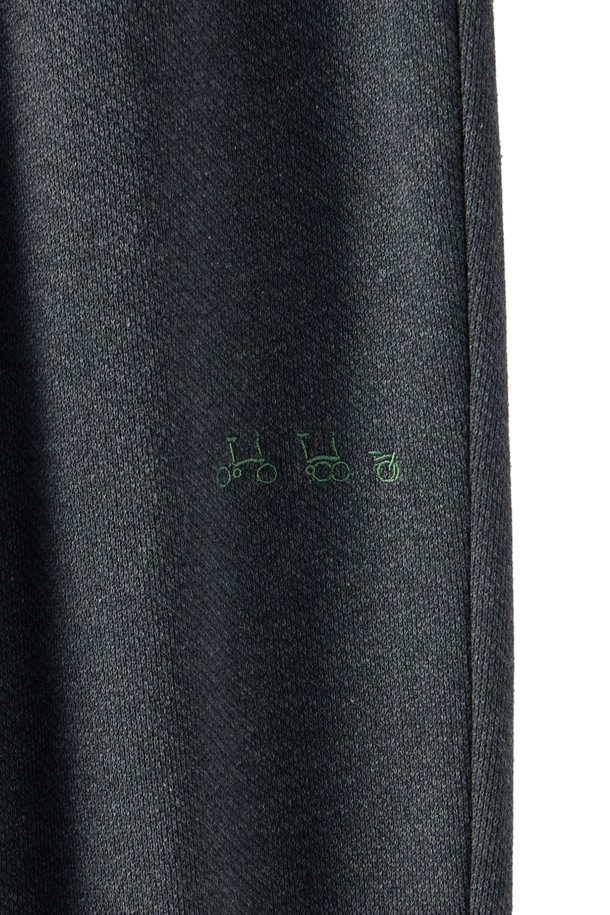 BROMPTON LONDON - 캐주얼팬츠 - DIAGONAL JACQUARD TROUSERS - CHARCOAL (P251UPT460)