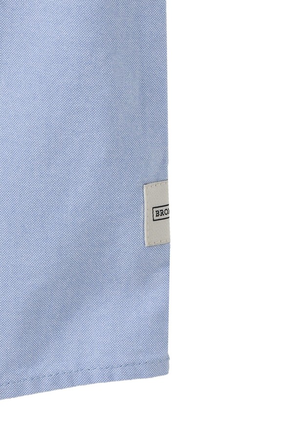 BROMPTON LONDON - 셔츠 - W OXFORD HALF SLEEVE COLLAR SHIRT - BLUE (P252WSH434)