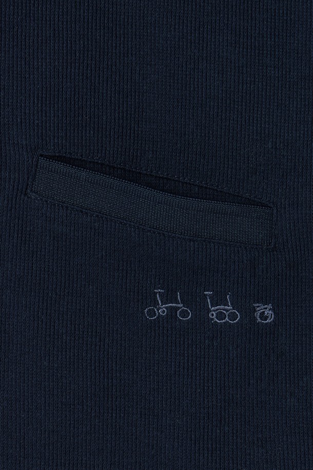 BROMPTON LONDON - 반소매 티셔츠 - W COLLAR T-SHIRT - NAVY (P252WPL131)